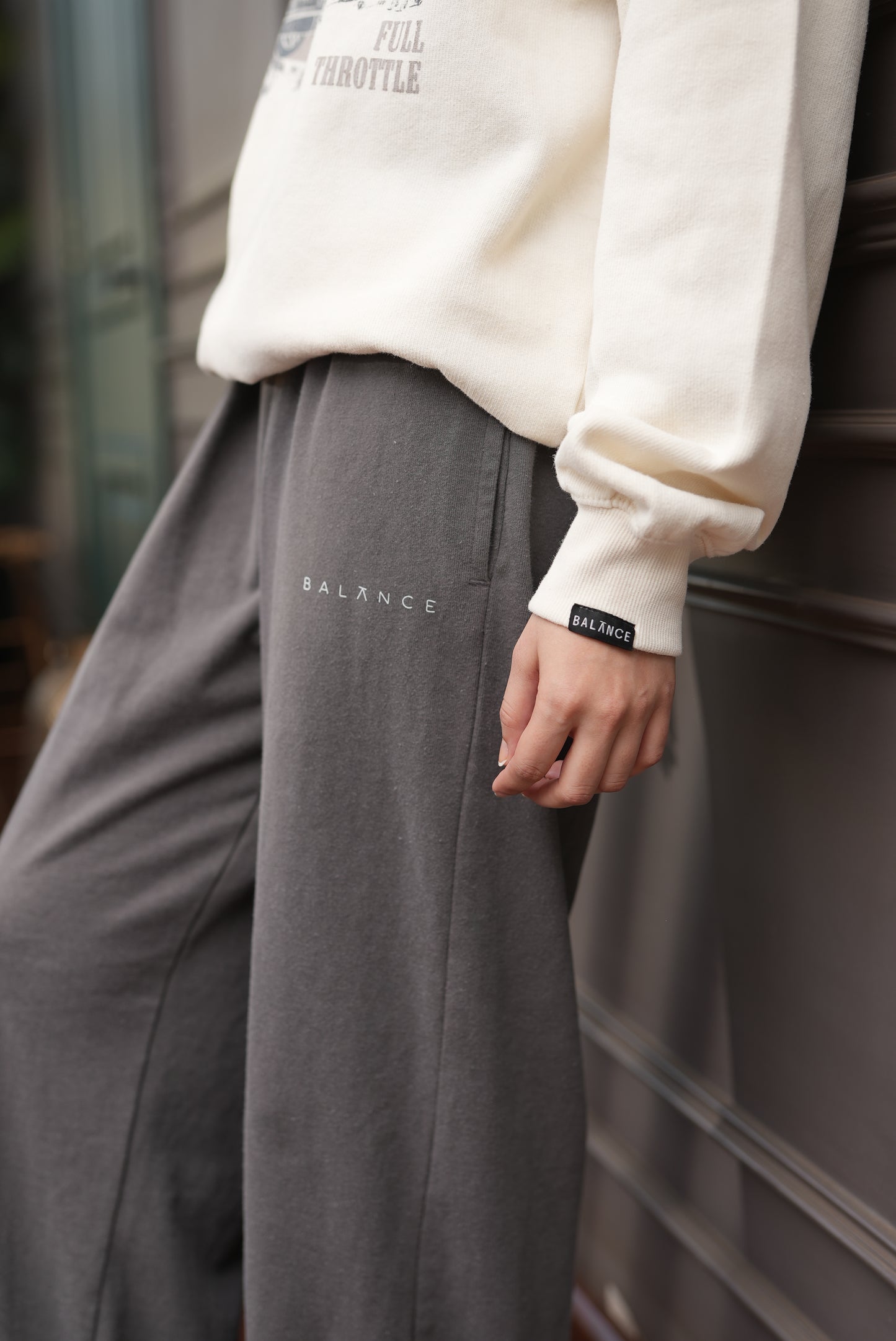 Wide Leg Pant-Grey