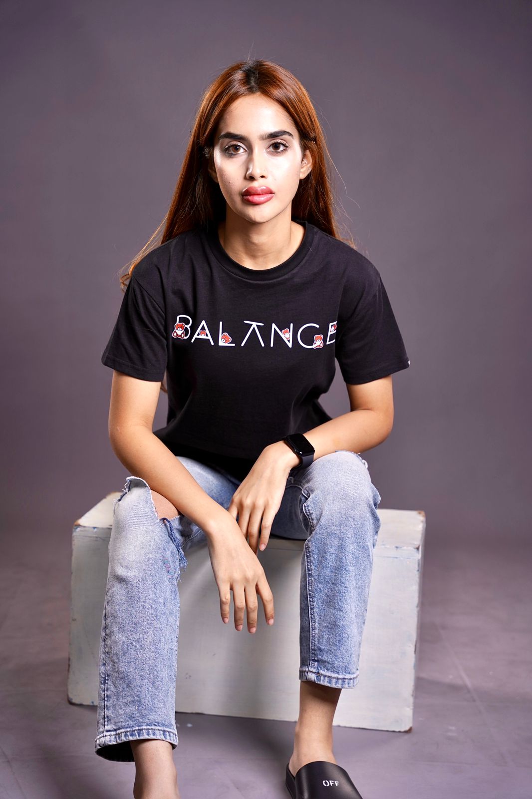 Balance X Teddy Bear Tee- Black