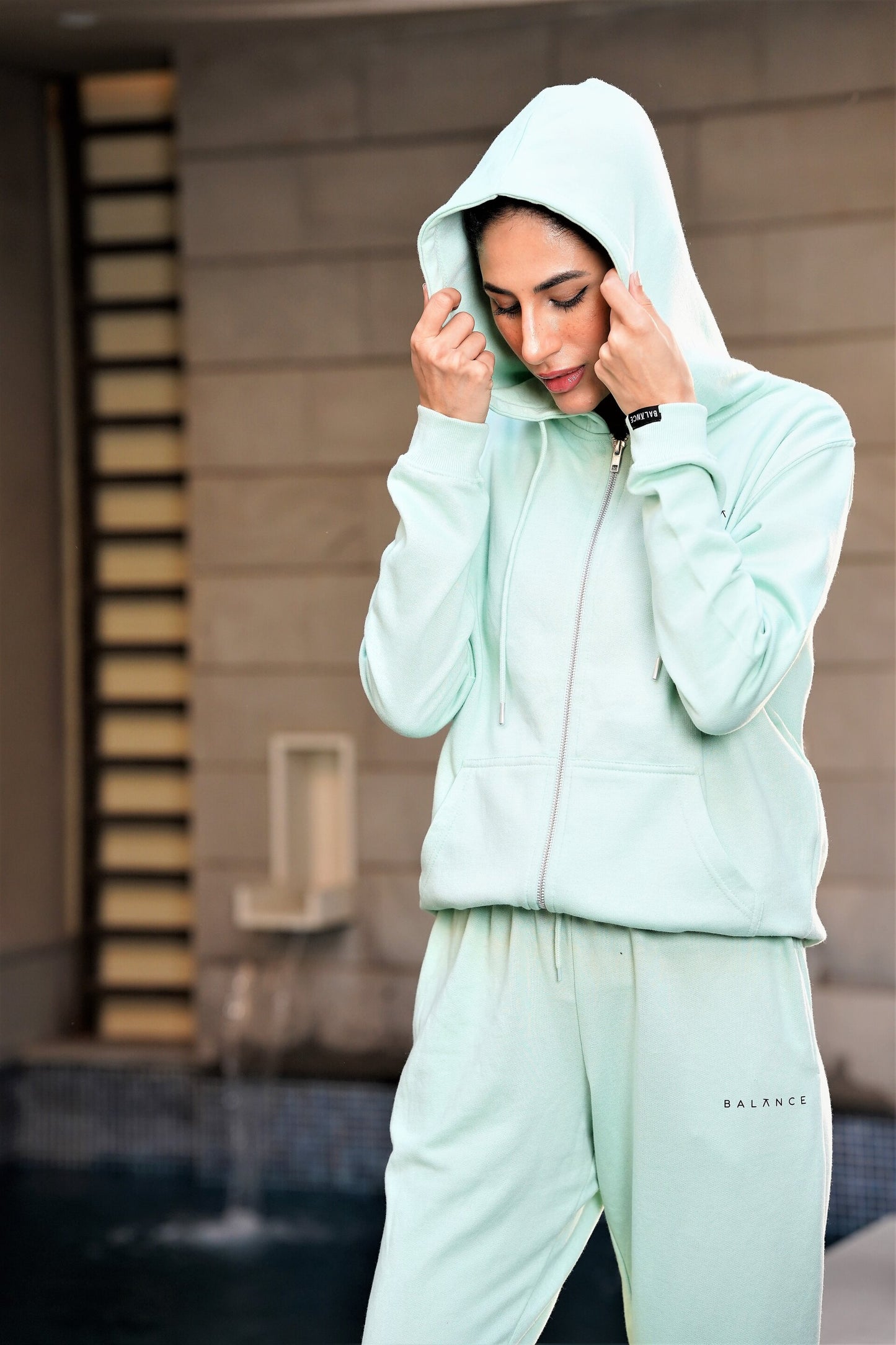 Zipper Hoodie - Green