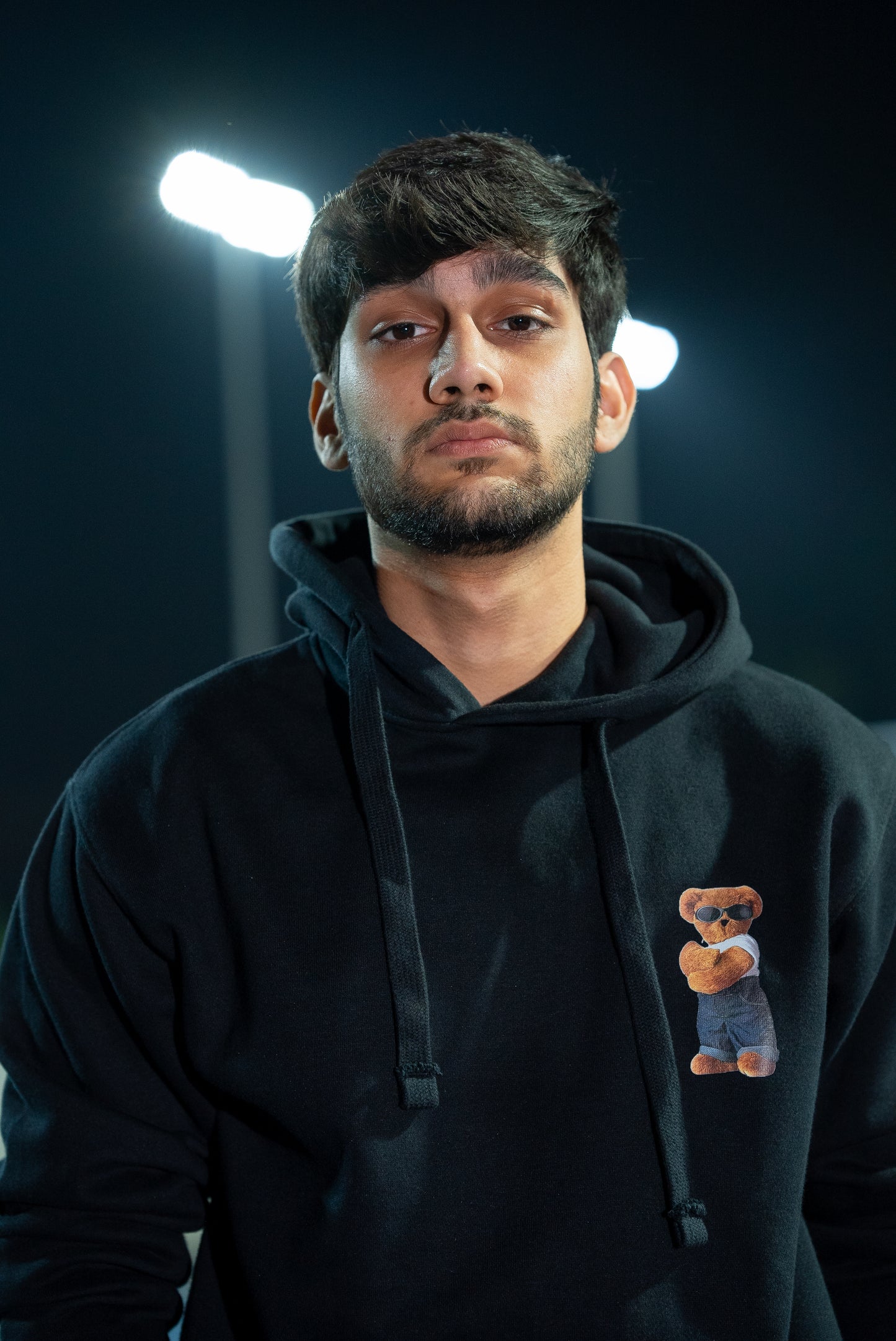 Balance Bear Hoodie-Black