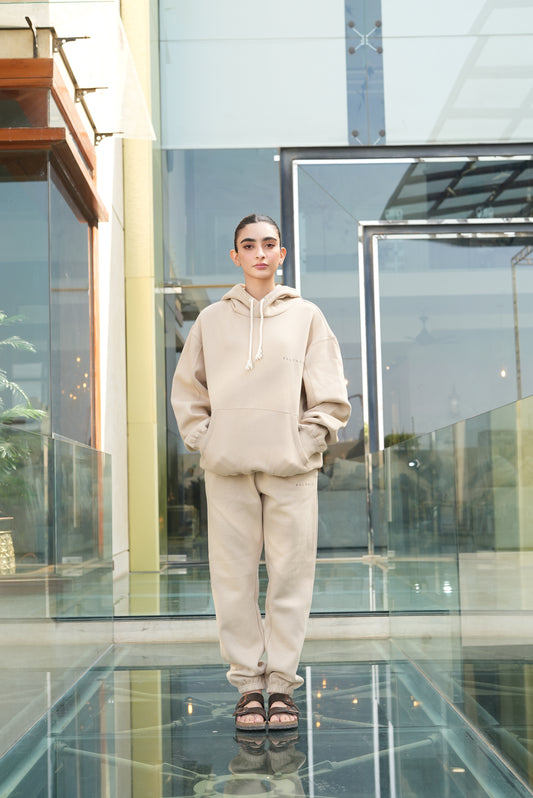 Logo Fleece Set-Beige