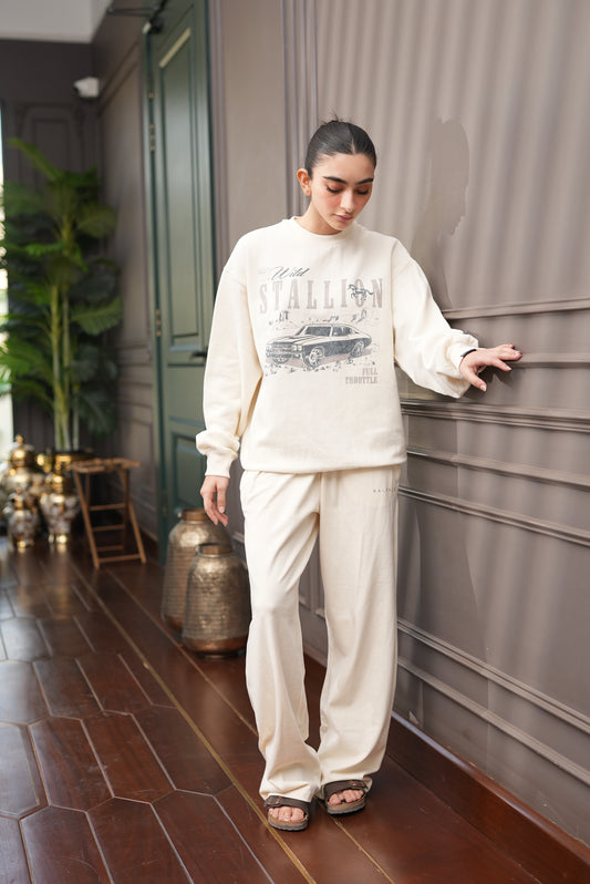 Wide leg pant-beige