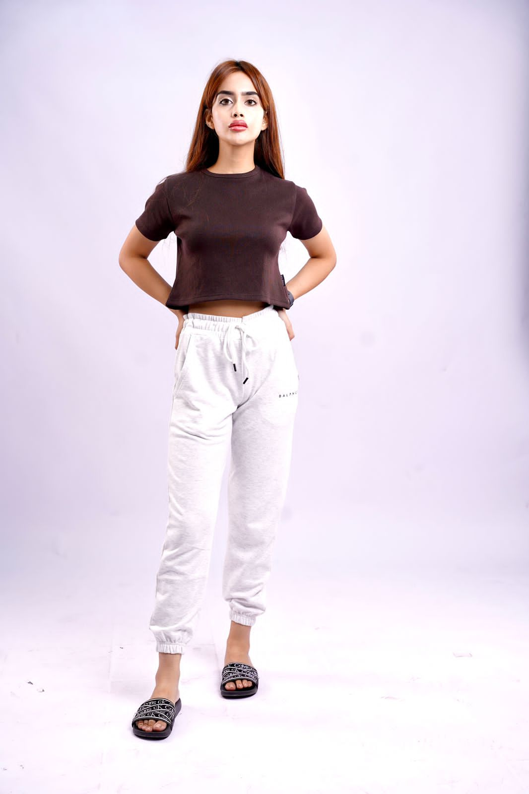 Balance crop top - Brown