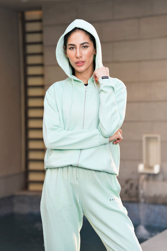 Zipper Hoodie - Green