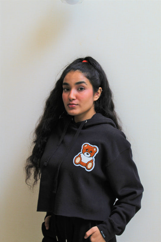 Teddy Bear Hoodie - Black